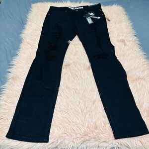 Rebel Minds Black Slim Fit Men Jeans